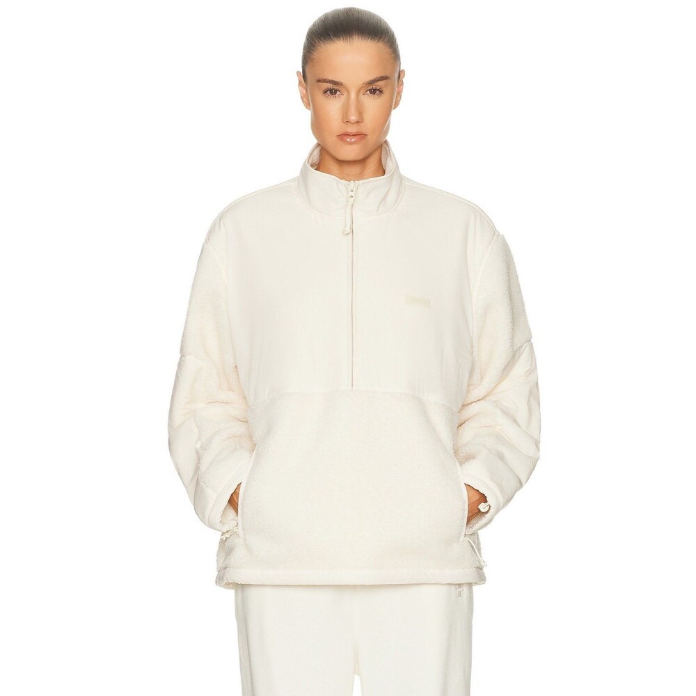 Skims Teddy Half Zip Pullover 2x Ecru New with tags